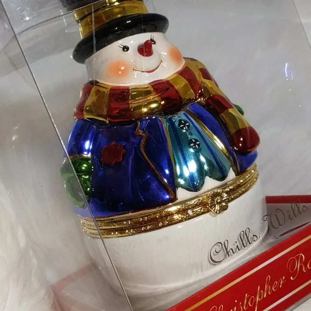 2004 Christopher Radko CHILLS WILLS Snowman Candy Dish